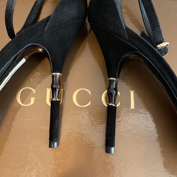 Authentic Gucci Open Toe Bamboo Heels - Picture 4 of 10